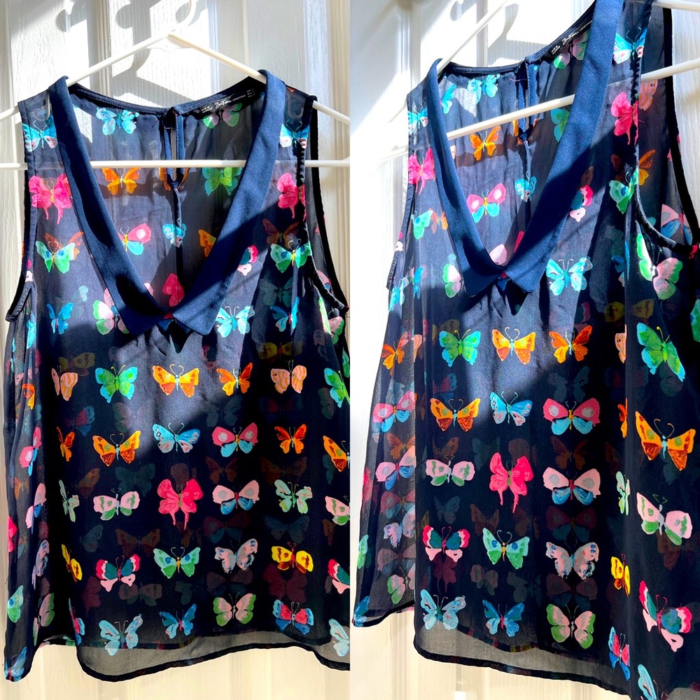 TRF Zara Sheer Butterfly Blouse size S